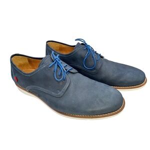Marc Joseph New York Mens Navy Blue Leather Oxford Derby Shoes Size 13